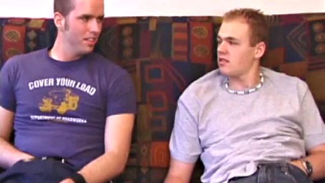 Brett comes in the house and finds Elijah playing video games. He puts on a porn video and announces he's horny. Soon these guys are only interested in each other, when the pants come off.