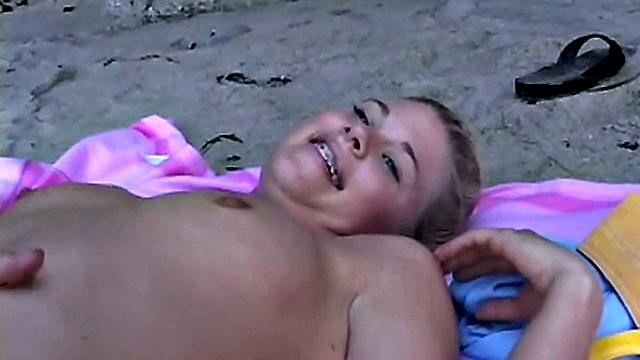 Little Summer with natural tits and sexy bikini