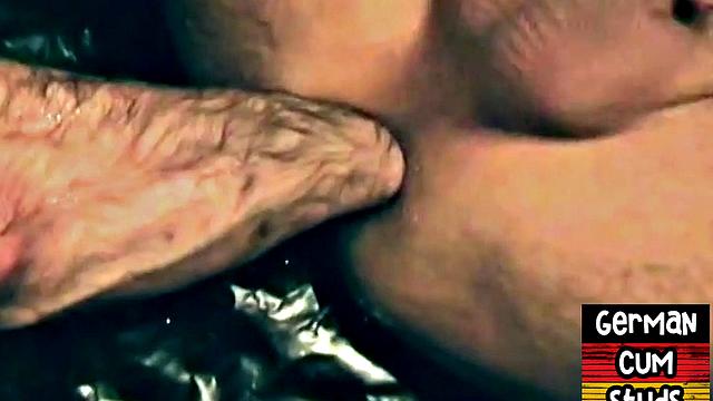 German gaydaddy fists ass of BF before 69