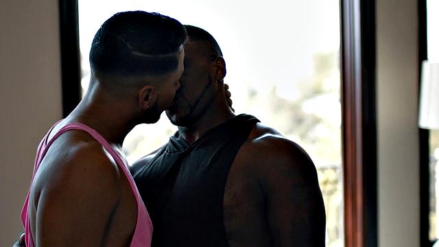 Massive Black hunk gets pounded in anal by his BF