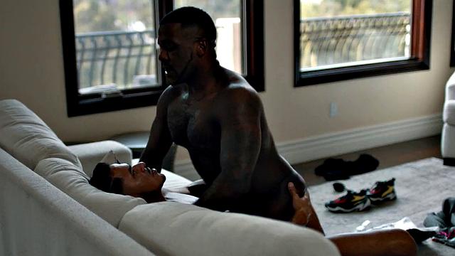 Massive Black hunk gets pounded in anal by his BF