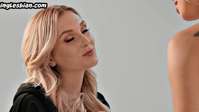 Glamour girl with pierced tits got seduced at casting