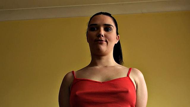 SubSlut Pixiee Little is cock-teased to cum with a wand.