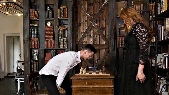 MATURE4K. Busty mature instead of chess plays with studs delicious penis