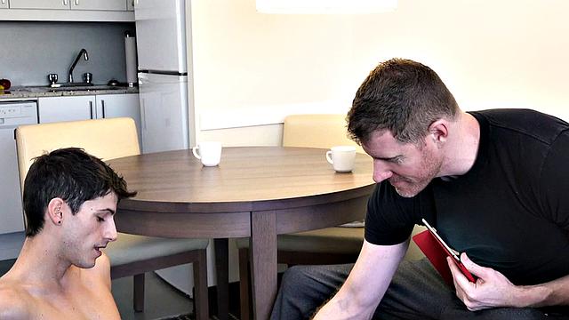 Tiny twink analyzed in tight asshole by daddy at home