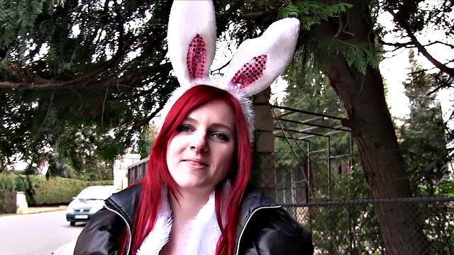 Hot Easter Bunny Fucked Outside