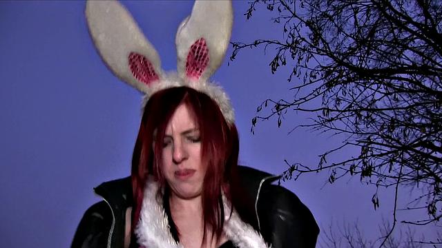 Hot Easter Bunny Fucked Outside