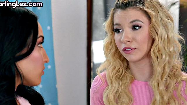 Tribbing lesbian enjoys gfs sweet bare pussy