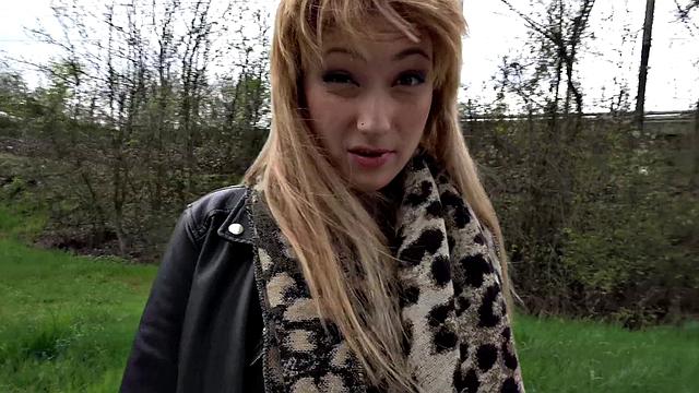 Boobed slut rides cowgirl in doggystyle with her leathers on