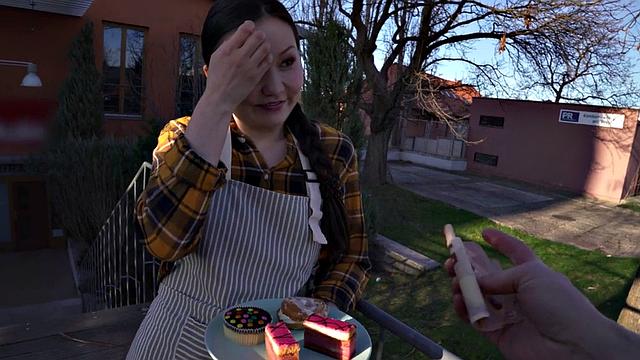 Asian public slut banged by big dick in wet hole