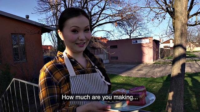 Asian public slut banged by big dick in wet hole