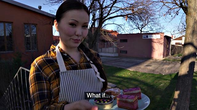 Asian public slut banged by big dick in wet hole