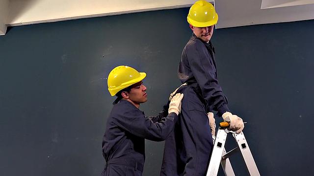 21yo Hispanic twink barebacked at work by his colleague