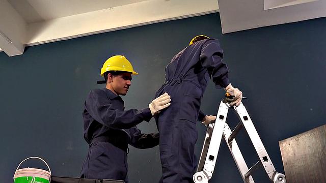21yo Hispanic twink barebacked at work by his colleague