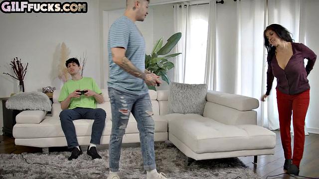 Horny granny doggystyled by stud