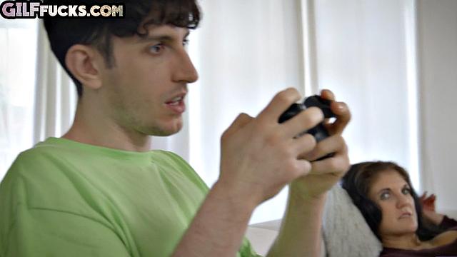 Horny granny doggystyled by stud