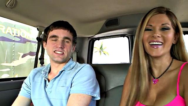 Str8 amateur jock cums on gay stud in public van