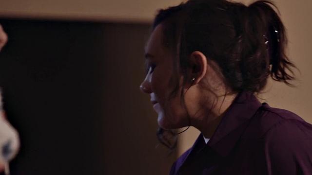 Lesbian babes enjoy strapon sapphic sex