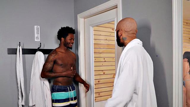 21yo bisexual bae fuck in 3some at sauna with friends