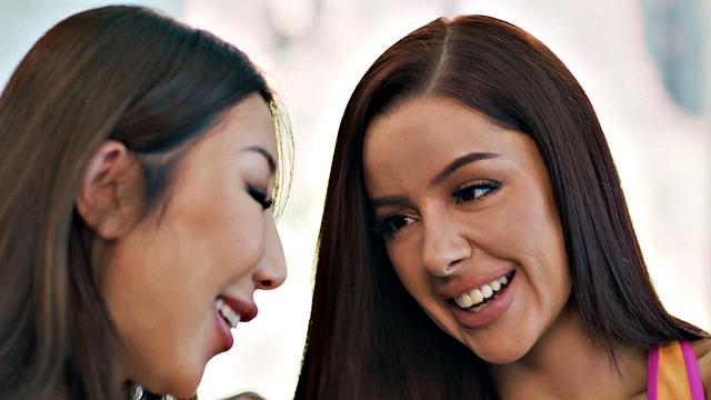 GIRLSWAY - Horny Nicole Doshi RAW FINGERS Petite Vanna Bardot Until She SQUIRTS
