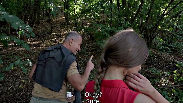 поймал на измене в лесу, жестко наказал любовницу