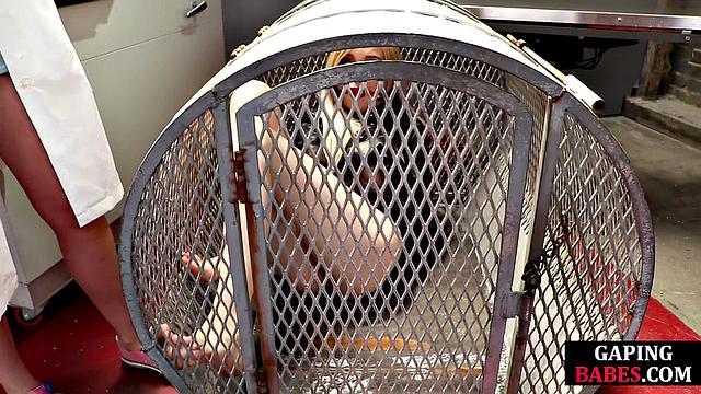 Petite blonde analsmashed by domina