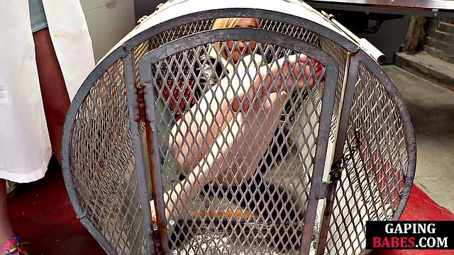 Petite blonde analsmashed by domina