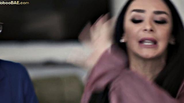 Busty bae drilled in doggystyle by nerd in hot affair