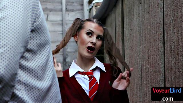 Peeping schoolbae gives JOI to watcher