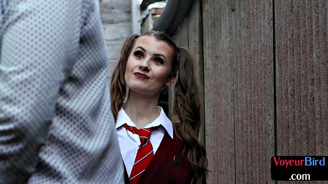 Peeping schoolbae gives JOI to watcher