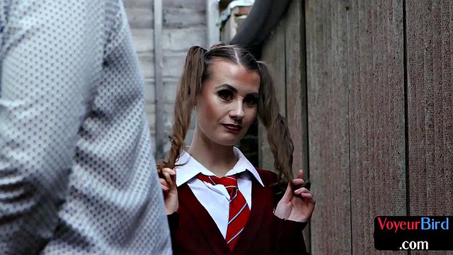 Peeping schoolbae gives JOI to watcher