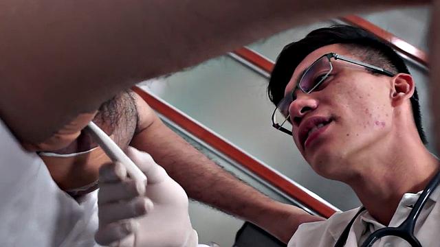 Asian 21yo patient fucked by doctor after pump