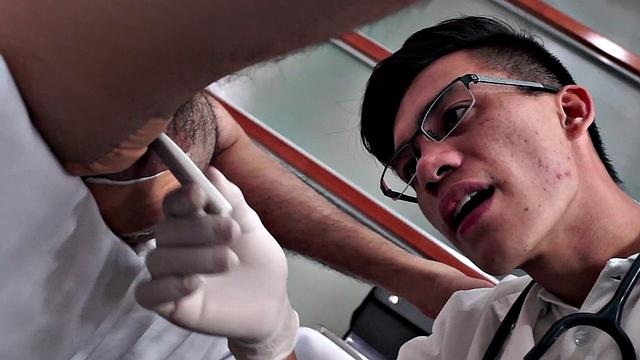 Asian 21yo patient fucked by doctor after pump