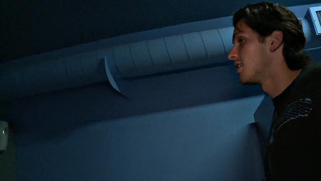 Real str8 gets gloryhole gay BJ with voyeur babe