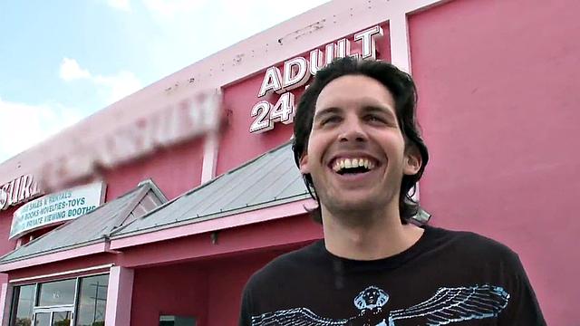 Real str8 gets gloryhole gay BJ with voyeur babe