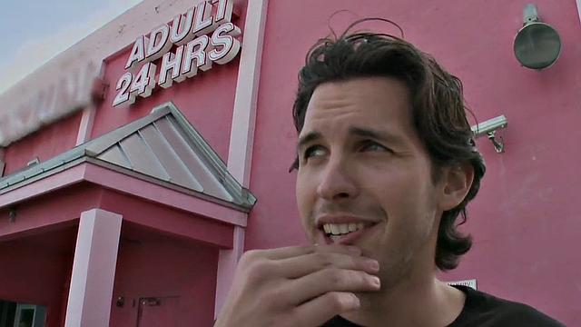 Real str8 gets gloryhole gay BJ with voyeur babe