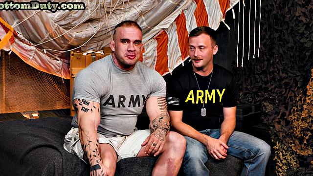 Sculpted army stud rimmed by chiseled jock