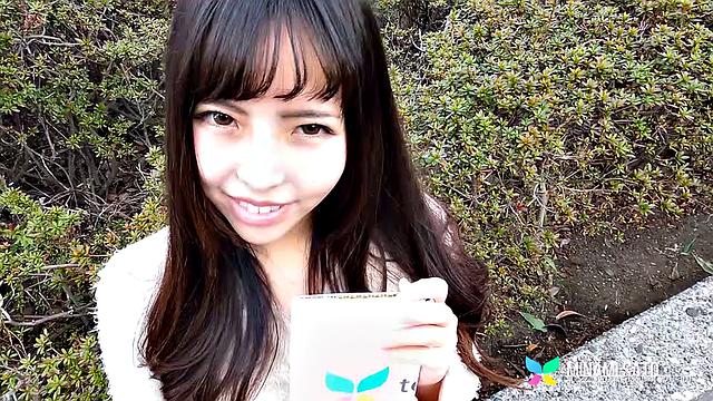 Cat Cafe worker Miss Minami Sato comes to play