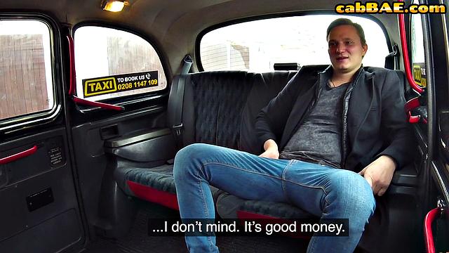 Stunning bae riding lucky guy in car