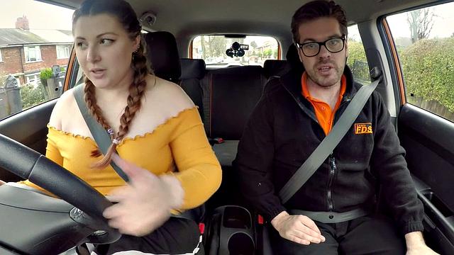 Plump eurobabe banged by driving tutor before dick tugging