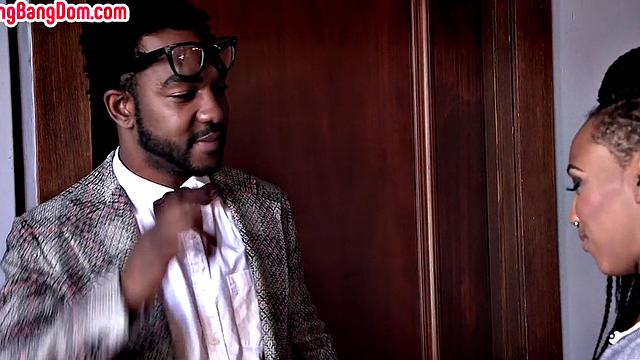 Sub Ebony slut anally gangbanged in hardcore 