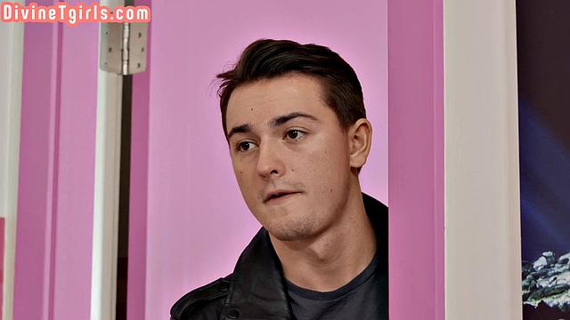 Blonde TS assfucked by her BF