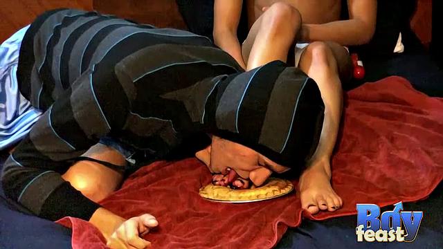 The Guys Share a Pie - Angel &amp;amp; Tristan