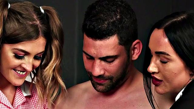 CFNM sluts love sharing dick while blowing hard