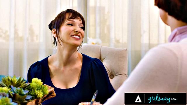 GIRLSWAY - MILF Lexi Luna ALMOST CAUGHT Hot Stepdaughter Bella Nova By Social Worker