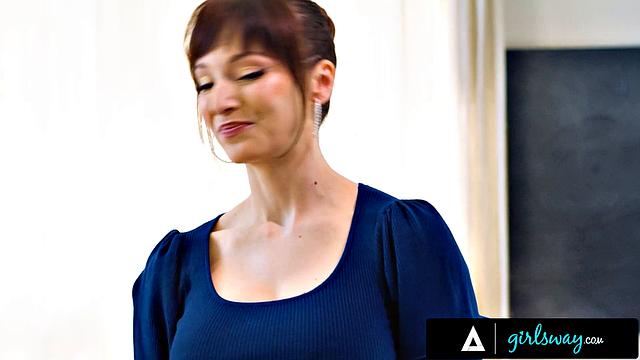 GIRLSWAY - MILF Lexi Luna ALMOST CAUGHT Hot Stepdaughter Bella Nova By Social Worker