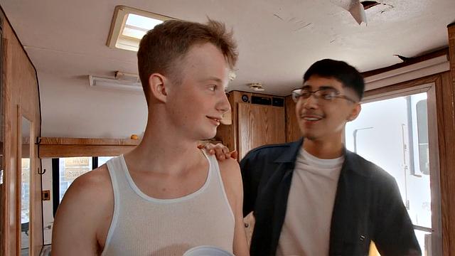 Short guys fuck gagging Ebony and anal 21yo in an orgy