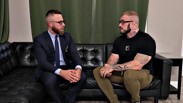 Mesmerized buff hunk bareback fucked by doctor at seance