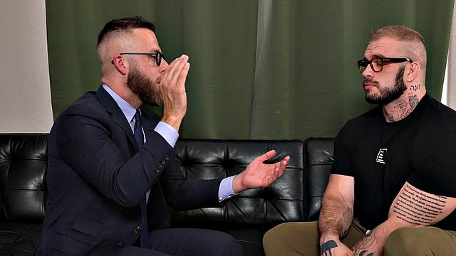 Mesmerized buff hunk bareback fucked by doctor at seance