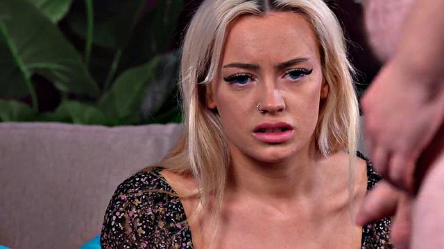 Fem perverted beauty enjoys stroking small cock